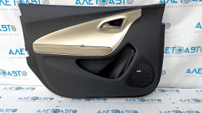 Door trim card front left Chevrolet Volt 11-15 black, with gold insert, armrest leather, BOSE, scratches, chip on insert