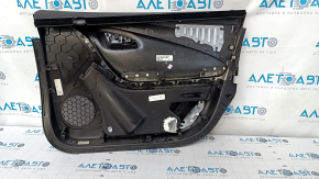 Door trim card front left Chevrolet Volt 11-15 black, with gold insert, armrest leather, BOSE, scratches, chip on insert