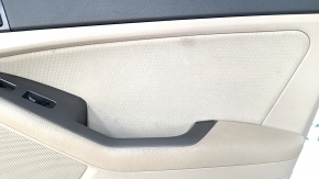 Door trim card front right Kia Optima 11-15 beige, with beige insert cloth, gray overlay, leather armrest, for cleaning, butt
