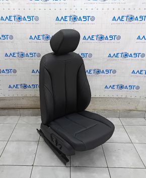 Passenger seat BMW 3 F30 12-18 with airbag, electric, black leather, for cleaning