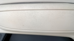 Door trim card front right Kia Optima 16- black, with beige insert leather, armrest leather, scratches. plastic turned white, butt