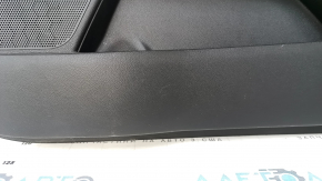 Door trim card front right Kia Optima 16- black, with beige insert leather, armrest leather, scratches. plastic turned white, butt