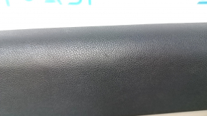 Door trim card front right Kia Optima 16- black, with beige insert leather, armrest leather, scratches. plastic turned white, butt