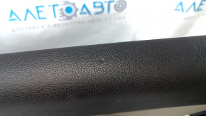 Door trim card front right Kia Optima 16- black, with beige insert leather, armrest leather, scratches. plastic turned white, butt