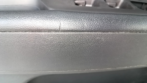 Door trim card front left Kia Optima 16- black, with black insert leather, armrest leather, scratches, dent, bump, abrasions