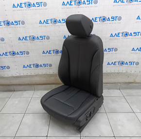 Driver's seat BMW 3 F30 12-18 without airbag, electric with memory, black leather, cracked leather, needs cleaning