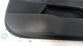 Door trim card front right Kia Optima 16- black, with black insert leather, armrest leather, butt, scratches, abrasions, tears