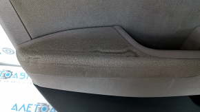 Door trim card front left Hyundai Elantra AD 17-18 gray cloth, leather armrest, non-factory hole, needs cleaning, scratches, abrasions. dents on leather