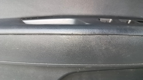 Door trim card front left Kia Optima 16- black, with black insert leather, armrest leather, scratches, dent, abrasions