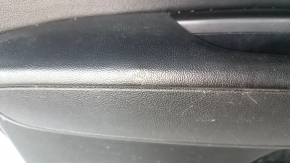 Door trim card front left Kia Optima 16- black, with black insert leather, armrest leather, scratches, dent, abrasions