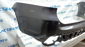 Rear bumper bare Toyota Highlander 14-19 without parking sensors, graphite