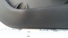 Door trim card front right Hyundai Sonata 15-17 black, with gray insert plastic, armrest leather, gray molding structure, dents, scratches, abrasions, scuffs, for cleaning