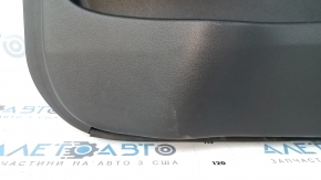 Door trim card front right Hyundai Sonata 11-15 dark gray, with gray insert, leather armrest, scuffs, scratches, bumps