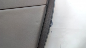 Door trim card front right Hyundai Sonata 11-15 dark gray, with gray insert, leather armrest, scuffs, scratches, bumps