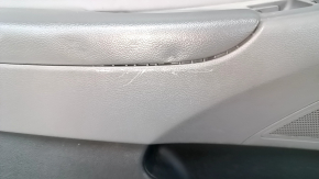 Door trim card front left Hyundai Sonata 11-15 dark gray, with gray insert plastic, armrest leather, dark gray molding structure, scratches, abrasions, dents
