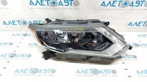 Headlight front right Nissan Rogue 17- bare halogen, sand