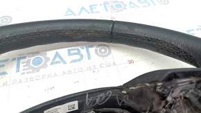 Bare steering wheel BMW 3 F30 12-18 leather black without heating, cracks, needs cleaning