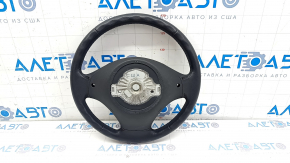 Bare steering wheel BMW 3 F30 12-18 leather black without heating, cracks, needs cleaning