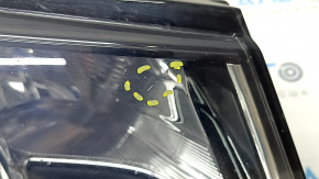 Headlight front right complete Jeep Compass 17- halogen, without fastening, sand, pokes