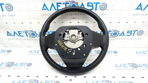Naked steering wheel Toyota Highlander 14-19 leather, black, scratches, needs cleaning