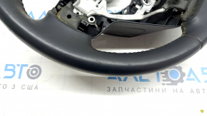 Naked steering wheel Toyota Highlander 14-19 leather, black, scratches, needs cleaning
