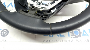 Naked steering wheel Toyota Highlander 14-19 leather, black, scratches, needs cleaning