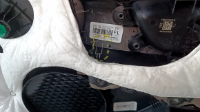 Door trim card front left Hyundai Sonata 20- black, armrest leather, under the tweeter, scratches, abrasions, dent, missing fastener