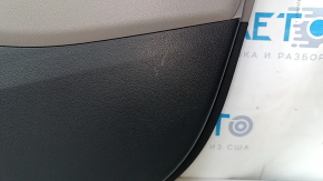 Door trim card front right Hyundai Elantra AD 17-18 black, with gray insert cloth, armrest leather, scratches, abrasions, need cleaning, dents