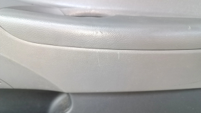 Door trim card front right Hyundai Sonata 11-15 dark gray, with gray insert, leather armrest, scuffs, scratches, dent, scuff