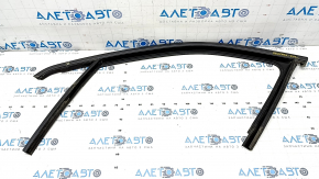 Upper front left door molding Jeep Compass 17 - gray with glass seal, peeling coating, worn