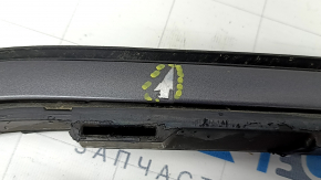 Upper front left door molding Jeep Compass 17 - gray with glass seal, peeling coating, worn