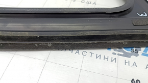 Upper front left door molding Jeep Compass 17 - gray with glass seal, peeling coating, worn