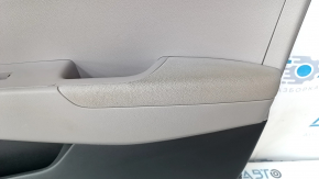 Door trim card front right Hyundai Elantra AD 17-18 black, with gray insert cloth, armrest leather, scratches, abrasions, for cleaning