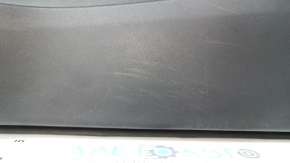 Door trim card front right Hyundai Sonata 11-15 dark gray, with gray insert, leather armrest, scuffs, scratches, bumps, dents