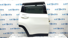 Door assembly rear right Jeep Compass 17- white PW3, tinted, scratch on overlay