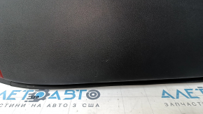 Door trim card front left Hyundai Sonata 11-15 dark gray, with gray insert plastic, armrest leather, dark gray molding structure, scratches, dents, abrasions, broken fasteners