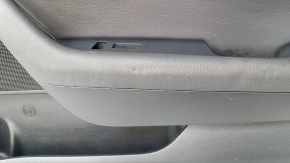 Door trim card front right Hyundai Sonata 15-17 black, with black insert leather, armrest leather, molding carbon, dents, scratches