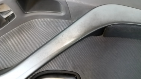 Door trim card front left Hyundai Elantra UD 11-13 prerest gray, insert gray cloth with perforation, armrest leather. faded plastic, needs cleaning, scratches, abrasions