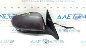 Side mirror right Toyota Highlander 14-19 7 pins, turn signal, heated, BSM, graphite, in film