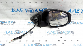 Side mirror right Toyota Highlander 14-19 7 pins, turn signal, heated, BSM, graphite, in film