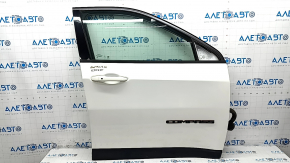 Door assembly front right Jeep Compass 17- keyless, white PW3, Trailhawk, scratches on the overlay