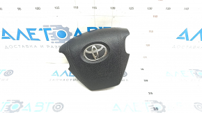 Airbag in the steering wheel driver Toyota Highlander 14-19 black, rusty pyropatron, chrome is used