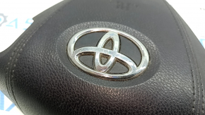 Airbag in the steering wheel driver Toyota Highlander 14-19 black, rusty pyropatron, chrome is used