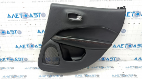 Door trim card rear right Jeep Compass 17-21 leather black with red stitching, Trailhawk, tear