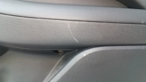 Door trim card front right Hyundai Sonata 20 - black, armrest leather, under the tweeter, scratches, abrasions, dent, bump, tear, crack in the mount