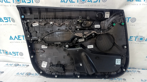 Door trim card front right Hyundai Sonata 20 - black, armrest leather, under the tweeter, scratches, abrasions, dent, bump, tear, crack in the mount