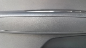 Door trim card front left Kia Optima 16- black, with black insert leather, armrest leather, scratches, dents, bumps, abrasions, crack in fastening, broken fastening
