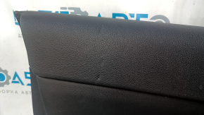 Door trim card front left Kia Optima 16- black, with black insert leather, armrest leather, scratches, dents, bumps, abrasions, crack in fastening, broken fastening