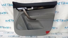 Door trim card front right Kia Sorento 10-15 gray, armrest leather, overlay color wood, scratch