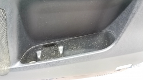 Door trim card front right Toyota Highlander 17-19 black, insert dark red, gray molding, scratches, needs cleaning
